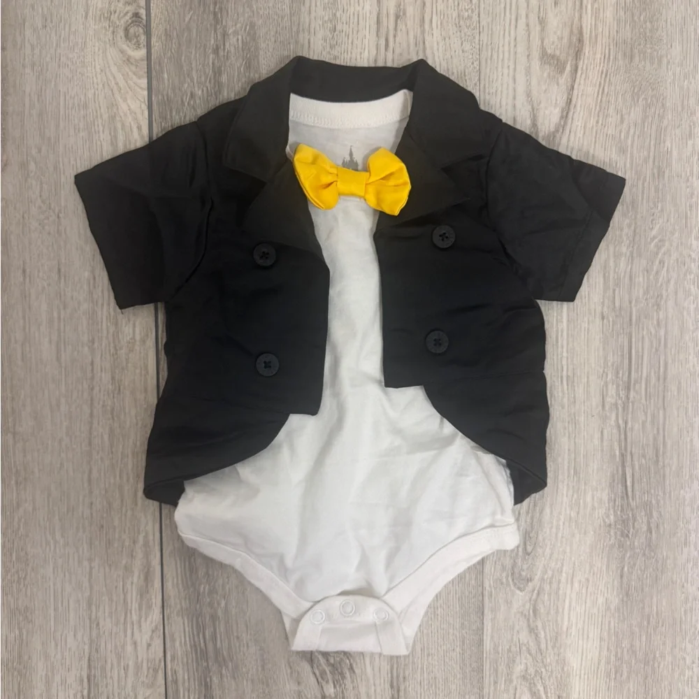 Disney Parks Mickey Baby Onesie with Yellow Bow Tie Costume